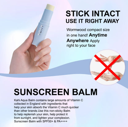 KAHI Aqua Balm Sunscreen Sunstick Moisture Skin Care Glow Wrinkles