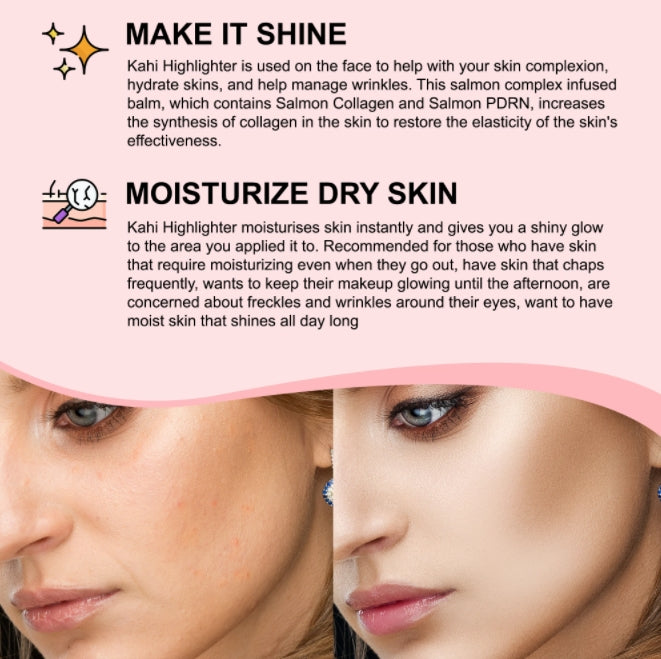 KAHI Highlighter Balm Sticks Skincare Collagen Moisture Face Makeup