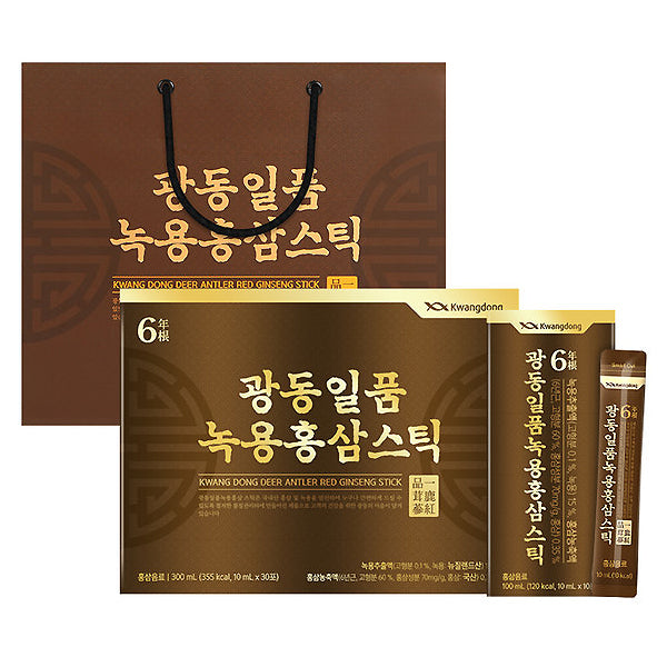 KWANG DONG Deep Antler Red Ginseng Sticks 10ml x 30sachets Korean