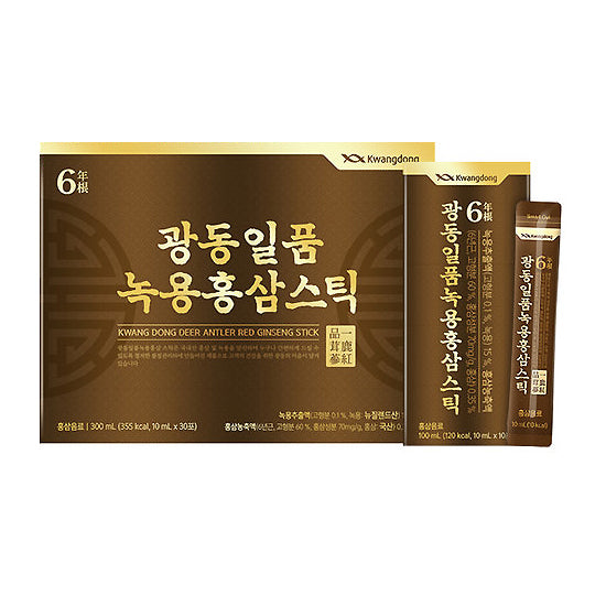 KWANG DONG Deep Antler Red Ginseng Sticks 10ml x 30sachets Korean