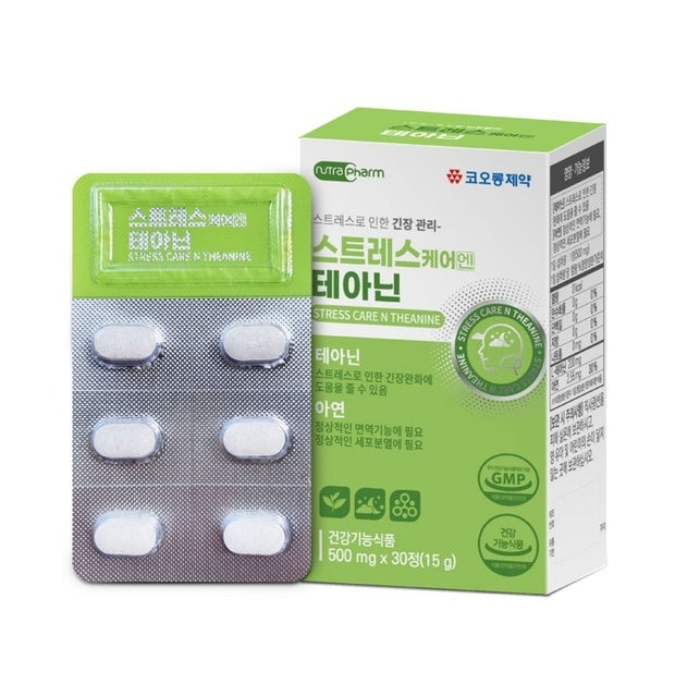 KOLON Stress Care N Theanine 30 Tablets Health Supplements Mental Tension Relief Zinc Immunity
