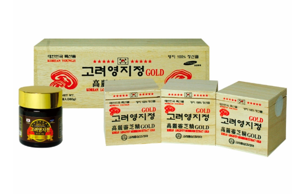 Korean Lingzhi Mushroom Extract Gold 360g 120g x 3 Bottles Health Supplements Vitality