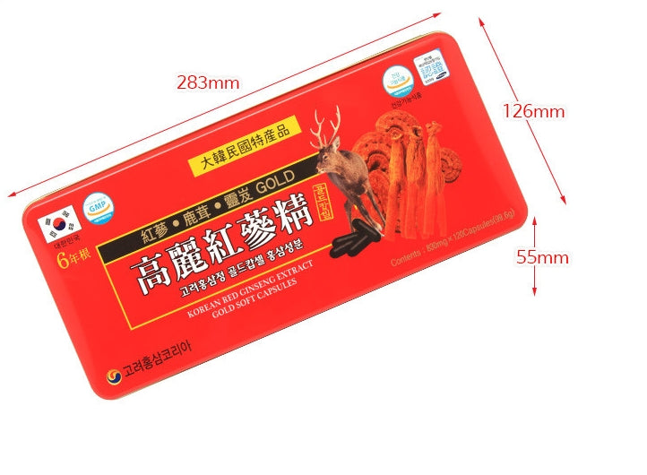 KOREAN RED GINSENG EXTRACT GOLD SOFT CAPSULES 99.6g Health Supplements help improve immunity fatigue blood flow