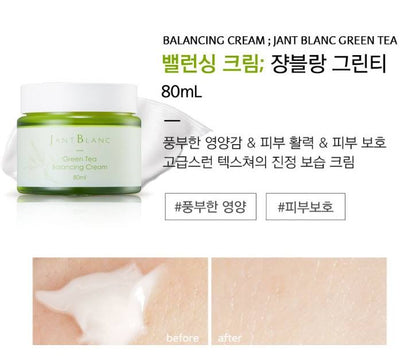 JANTBLANC Green Tea Balancing Women Skin Care Sets Soothing Dry herbal