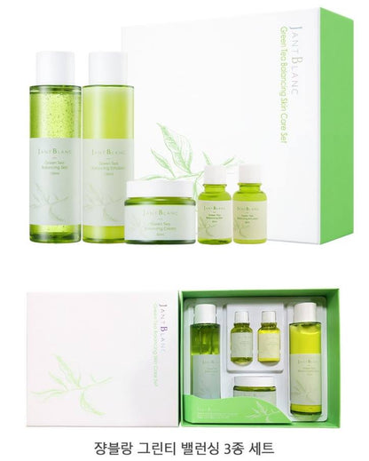 JANTBLANC Green Tea Balancing Women Skin Care Sets Soothing Dry herbal