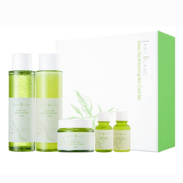 JANTBLANC Green Tea Balancing Women Skin Care Sets Soothing Dry herbal