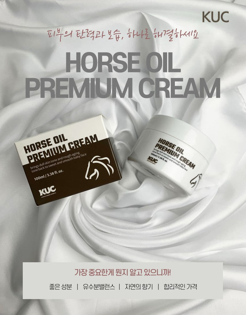 KUC Horse Oil Premium Creams 100ml Mayu Jeju moisturizing Anti-aging
