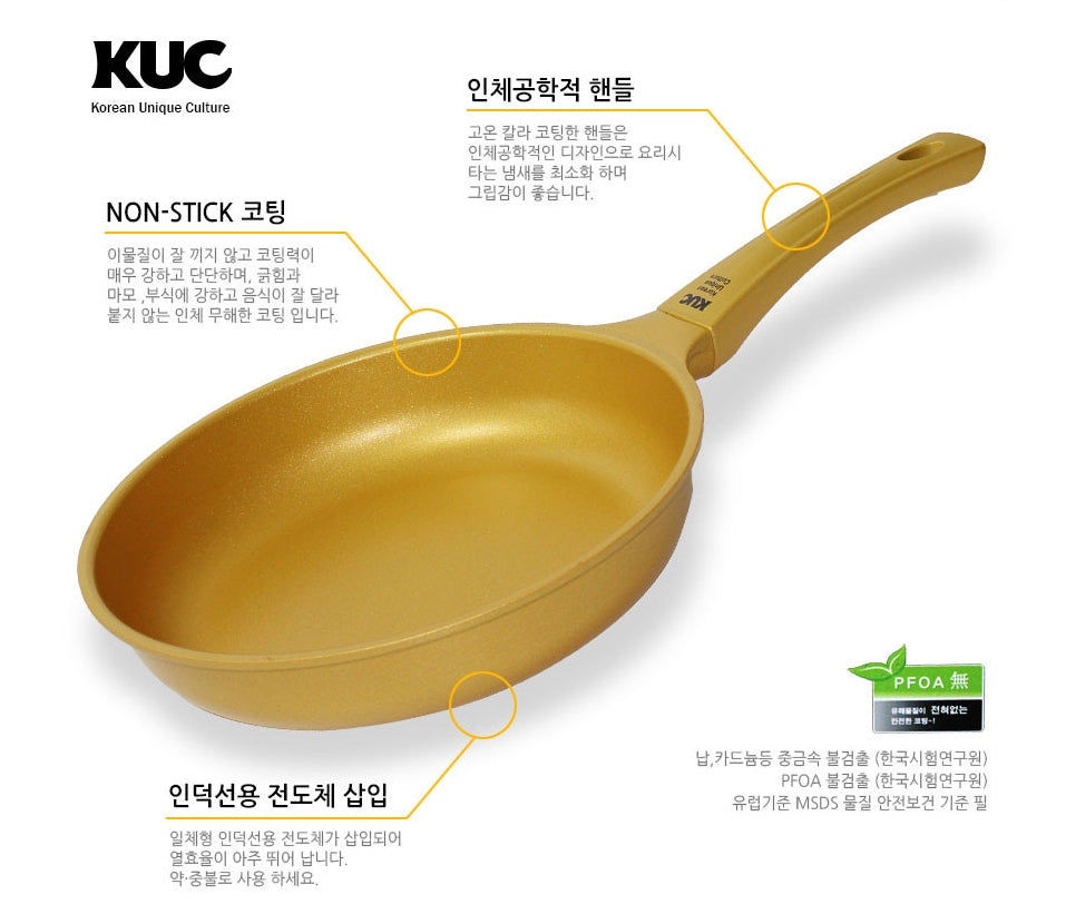 KUC Superble Coating Frying Pans Cooking Cookware Kitchen Non Stick Induction