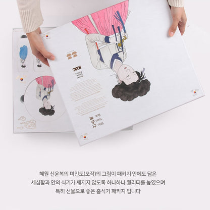 KUC Korean Unique Culture ShinYoonBok Ceramic Bowl Gift Sets 2 Persons