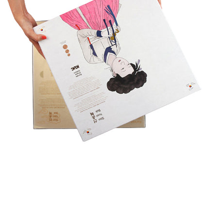 KUC Korean Unique Culture ShinYoonBok Ceramics Circle Plate Gifts Sets