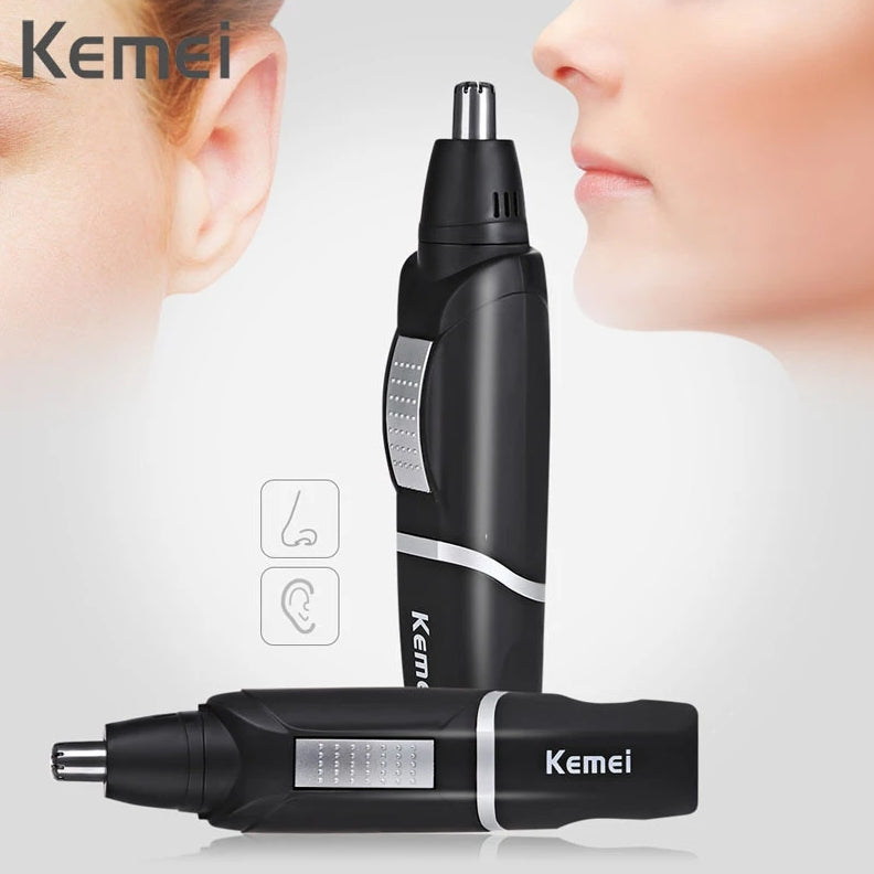 Kemei KM-511 Electric Nose Trimmer For Men Beauty AA Battery Ear Hair Clipper Removal Black Cutting Waterproof