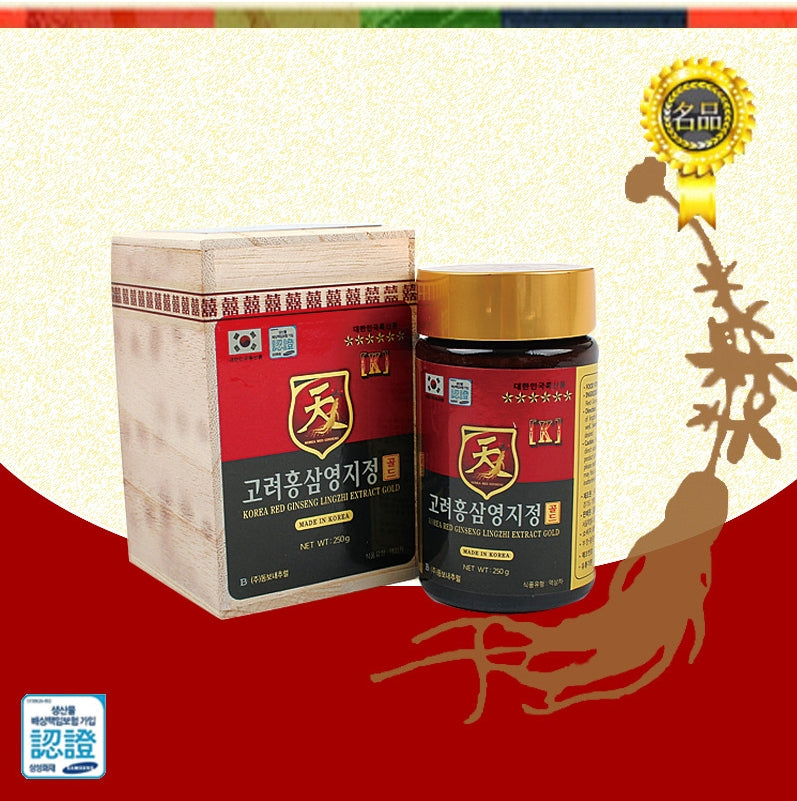 Korea Red Ginseng Lingzhi Extract Gold Reishi 250g
