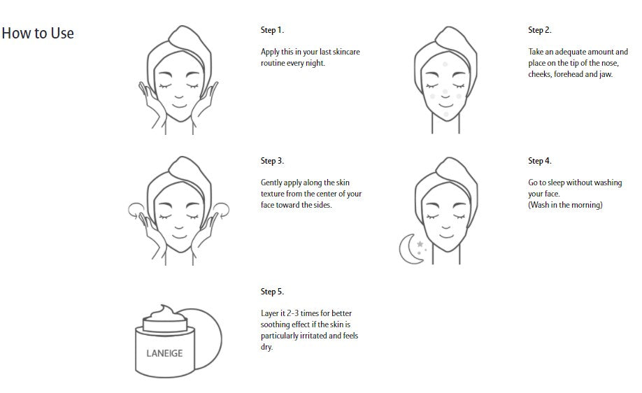 LANEIGE Cica Sleeping Masks Skin care Cosmetics Beuaty Moisturizing