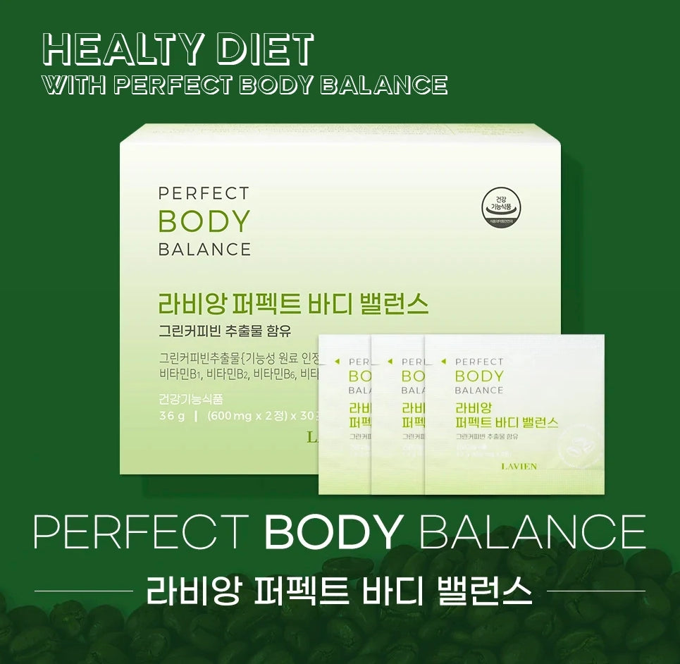 LAVIEN Perfect Body Balance 60 Tablets Diet Health Supplements Foods Inner Beauty Weight Loss Womens Green Coffee Beans Vitamins Slimming