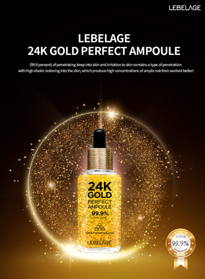 LEBELAGE 24K Gold Perfect Ampoule 50g Skincare Moisture Blemishes Freckles Anti aging