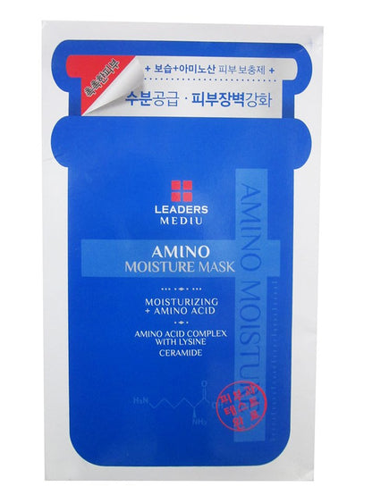 LEADERS Mediu Amino Moisture Masks 10 Sheets Mineral Water Moisturizes