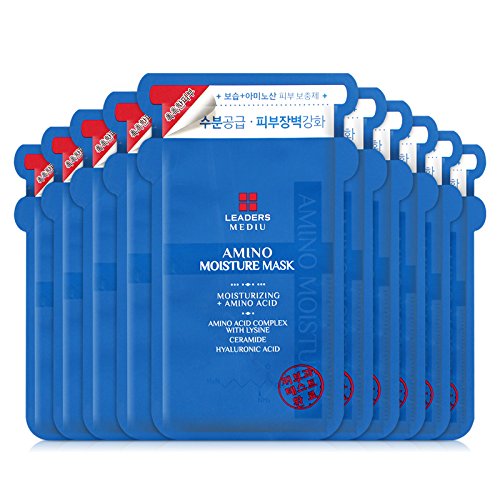 LEADERS Mediu Amino Moisture Masks 10 Sheets Mineral Water Moisturizes