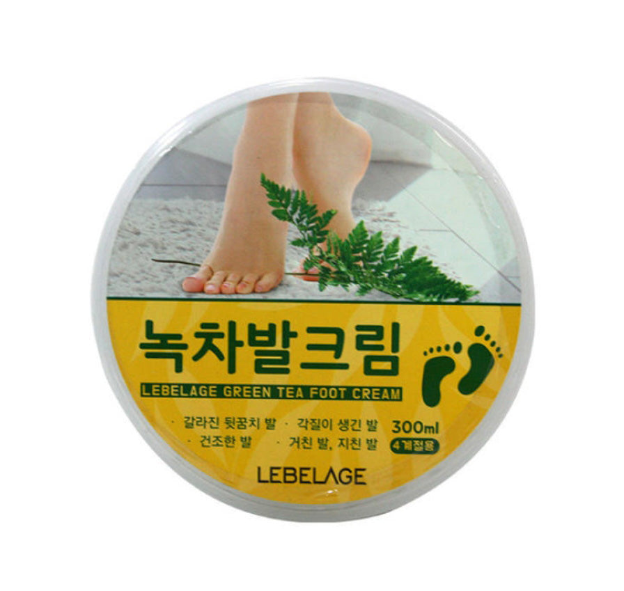 LEBELAGE Green Tea Foot Cream 300ml Body Dry Heel Moisture Care Deep Nourish
