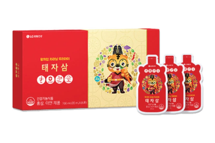 LG Household & Health Care Taejasam Red Ginseng 20ml 35ea Kids Health Supplements Zinc Immunity Memory Fatigue Improvement