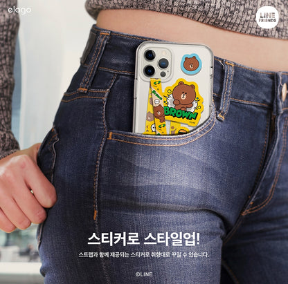 Line Friends Cell Phone Finger Straps Mobile Smartphones Fashionable Grip Sticker Character