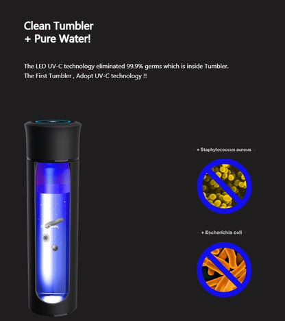 LINK UV-C Sterilizer Tumbler 350ml Odorless Tumbler Remove Bacterias