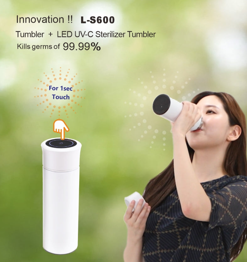 LINK UV-C Sterilizer Tumbler 350ml Odorless Tumbler Remove Bacterias