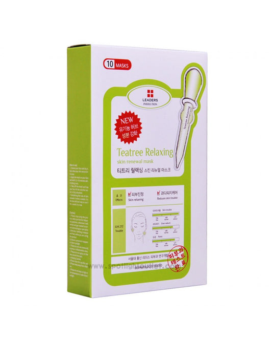 Leaders Insolution Tea Tree Relaxing Skin Renewal Mask 25mlx10P