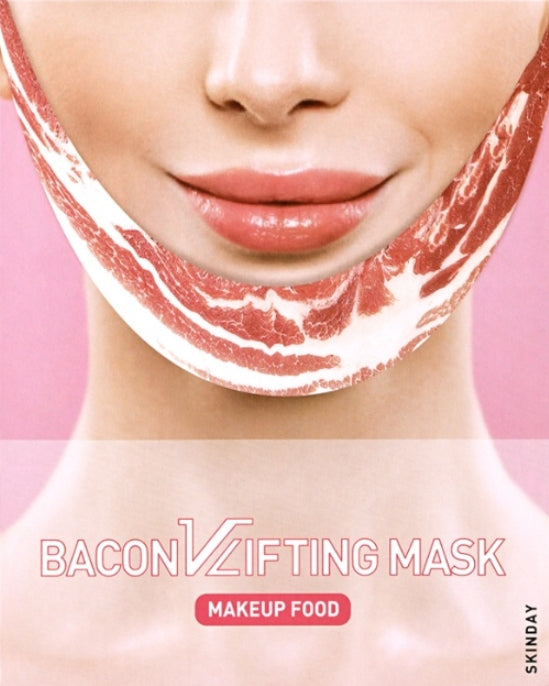 MAKEUP FOOD BACON V LIFTING MASK Korean Skincare Cosmetics Womens