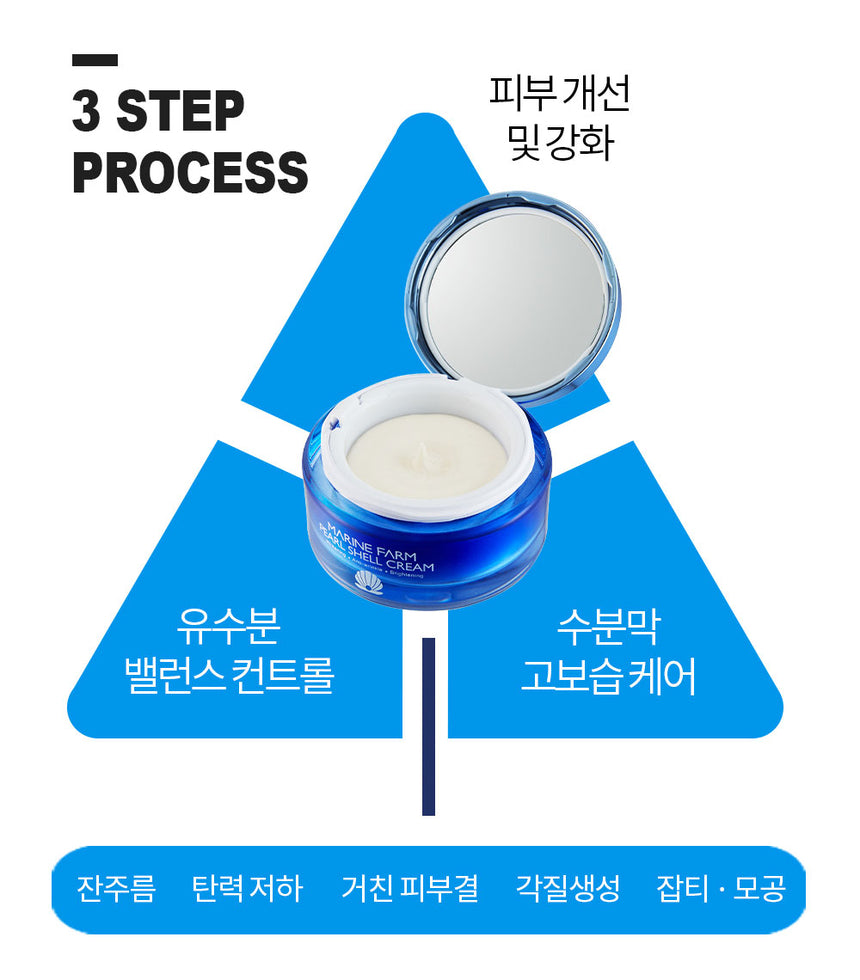 MARINE FARM Pearl Shell Creams 50ml Korean Skincare Facial Cosmetics