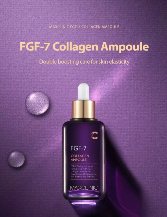MAXCLINIC FGF-7 Collagen Ampoule 100ml Skincare Elasticity Hyaluronic Acid Anti Wrinkles Aging