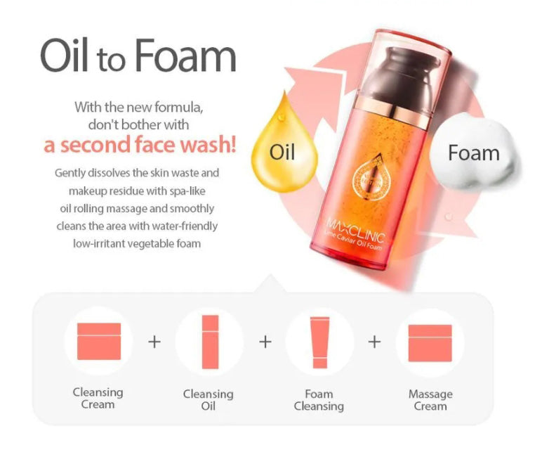 MAXCLINIC Lime Caviar Oil Foam 110g Pore Deep Cleansing Makeup Remover