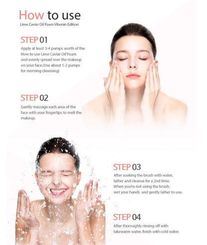 MAXCLINIC Lime Caviar Oil Foam 110g Pore Deep Cleansing Makeup Remover