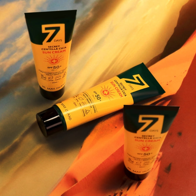 MAY ISLAND 7Days Secret Centella Cica Sun Cream 30ml soothes moisture