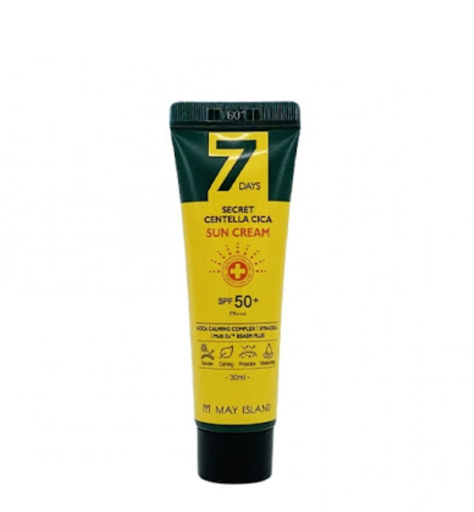 MAY ISLAND 7Days Secret Centella Cica Sun Cream 30ml soothes moisture