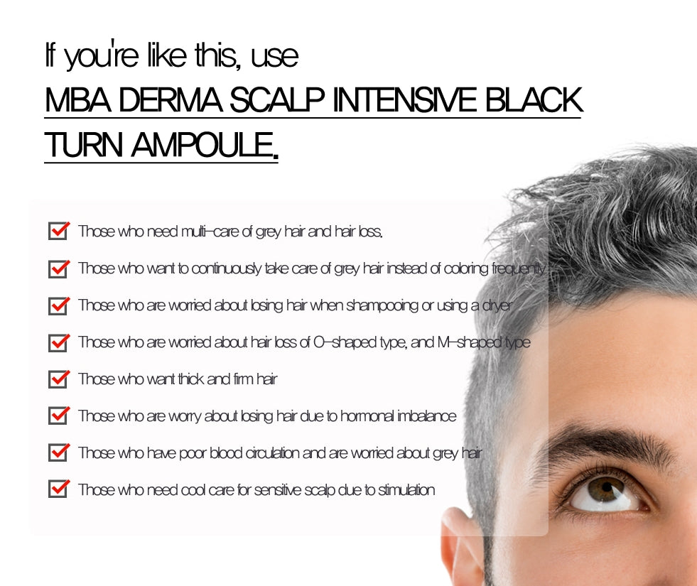 MBA MoBalA Derma Scalp Intensive Black Turn Ampoule 20ml Hair Loss Cooling