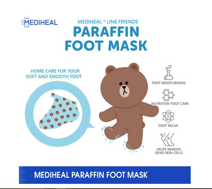 MEDIHEAL LINE FRIENDS Paraffin Foot Mask Body Care Heel Dead Skin Feet