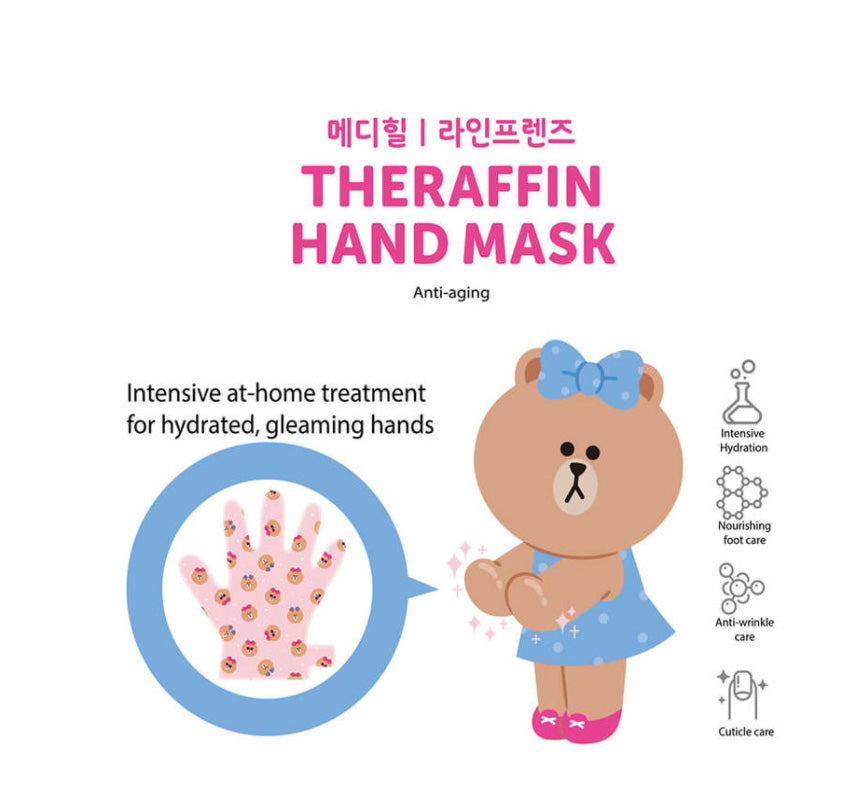 MEDIHEAL LINE FRIENDS Theraffin Hand Mask Moisturizing Cuticle Care