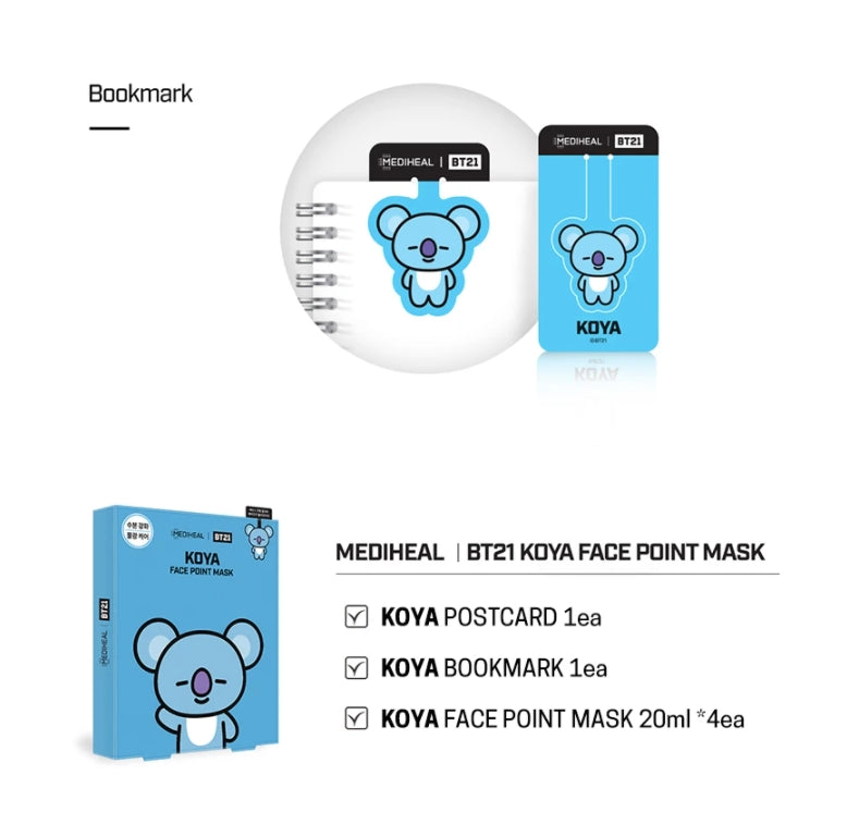 Mediheal BT21 Face Point Mask Pack Koya Moisture Skin Care Elasticity