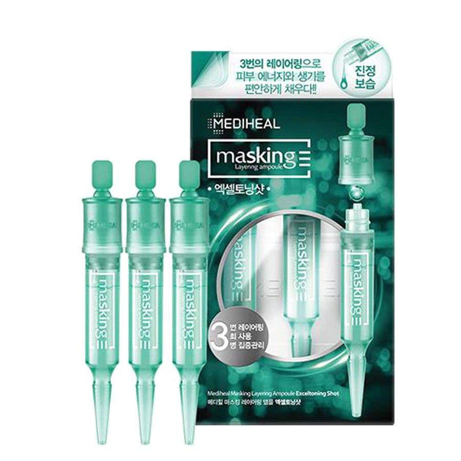 MEDIHEAL Masking Layering Ampoule Exceltoning Shot Facial Skin 4mlx3ea