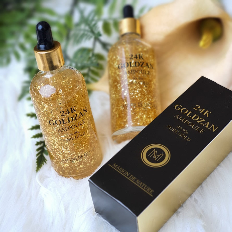 SKINATURE Maison De Nature 24k GOLDZAN Ampoule 99.9% Pure Skincare Brightening