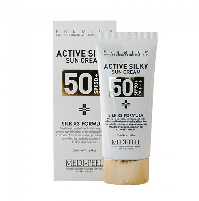 Medi-Peel Active Silky Suncream 50ml Waterproof Whitening Non sticky