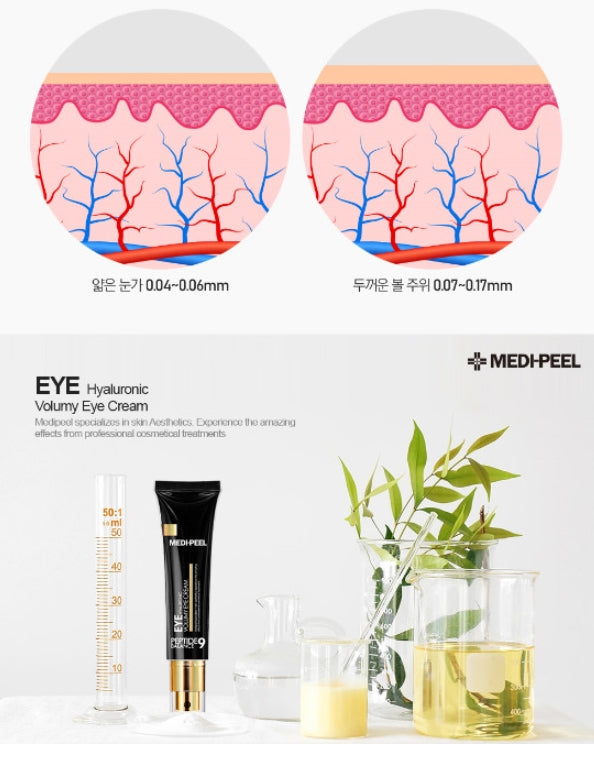 MEDI PEEL Peptide 9 Hyaluronic Volumy Eye Cream Anti Wrinkles Moisture