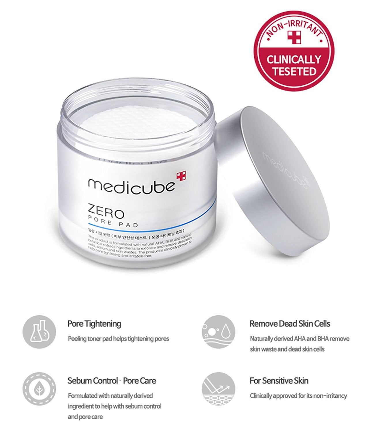 MEDICUBE Zero Pore Pads Facial Face Skin Care Beauty Cleansing Strips