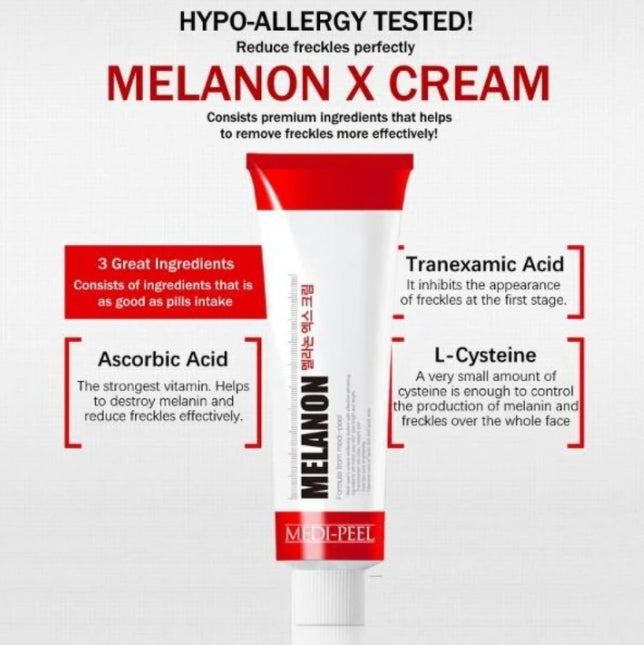 MEDI-PEEL Melanon X Cream 30ml Skin Brightening Whitening  freckles