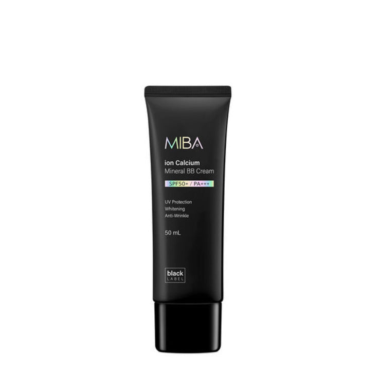 MIBA ion Calcium Mineral BB Cream Black 50ml Makeup Cover Brightening