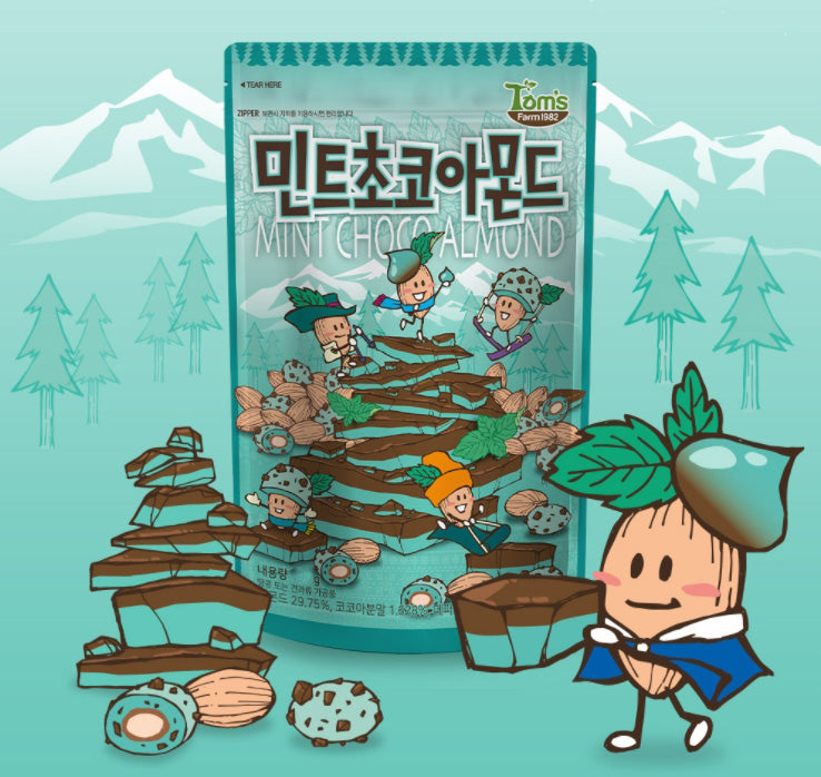 GILIM TOM'S FARM Mint Choco Almond 120g Nuts Snacks Tasty Korean Foods