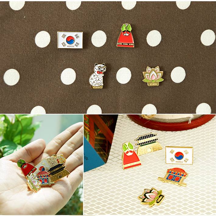 Symbol of Korea Badge 18k plating Tie clip Accessories Decoration
