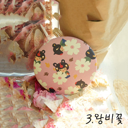 Korean traditional Character Hanbok Hand Mirror Beauty Makeup Womens