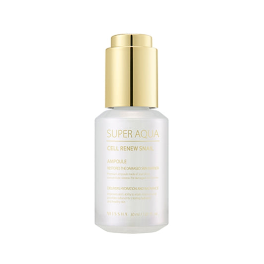 MISSHA SUPER AQUA CELL RENEW SNAIL AMPOULE 30ml Korean Skincare Womens