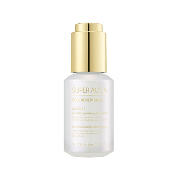 MISSHA SUPER AQUA CELL RENEW SNAIL AMPOULE 30ml Korean Skincare Womens